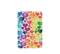 Ambientador de coche con estampado de corazones de arco iris, 10 unidades, hojas de ambientador con cuerda para coches y hogar