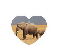 Ambientador de coche con estampado de elefante africano, 10 hojas perfumadas para colgar
