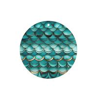 Ambientador de coche con estampado de escamas de pez verde azulado, 10 unidades, hojas colgantes perfumadas con cuerda para el hogar