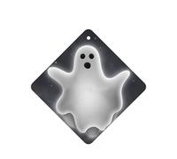 Ambientador de coche con estampado de fantasmas de Halloween negro y Halloween, hojas colgantes perfumadas con cuerda para el hogar