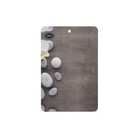 Ambientador de coche con estampado de flores blancas con piedra, 10 hojas perfumadas para colgar