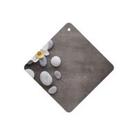 Ambientador de coche con estampado de flores blancas con piedra, 10 hojas perfumadas para colgar