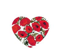 Ambientador de coche con estampado de flores de amapola, 10 piezas, hojas de ambientador con cuerda para coches y hogar