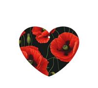 Ambientador de coche con estampado de flores de amapola, 10 piezas, hojas de ambientador con cuerda para coches y hogar
