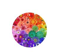 Ambientador de coche con estampado de flores de arco iris, 10 piezas, accesorios para colgar en el coche con cuerdas para decoración