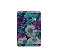 Ambientador de coche con estampado de flores moradas y verde azulado, 10 hojas colgantes perfumadas para coche