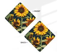 Ambientador de coche con estampado de girasol y flores silvestres, 10 hojas colgantes perfumadas para coche