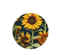 Ambientador de coche con estampado de girasol y flores silvestres, 10 hojas colgantes perfumadas para coche