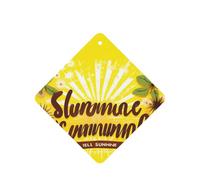 Ambientador de coche con estampado de Hello Sunshine, 10 unidades, hojas colgantes perfumadas con cuerda para el hogar