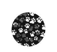Ambientador de coche con estampado de huellas en blanco y negro, 10 hojas colgantes perfumadas con cuerda para el hogar