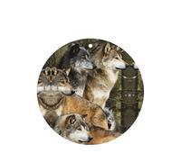 Ambientador de coche con estampado de lobos de diferentes colores, hojas colgantes perfumadas con cuerda para el hogar