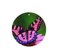 Ambientador de coche con estampado de mariposas moradas y flores rosas, 10 unidades, hojas colgantes perfumadas con cuerda para el hogar