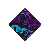 Ambientador de coche con estampado de mariposas y flores moradas, 10 piezas, accesorios para colgar en el coche con cuerdas para decoración