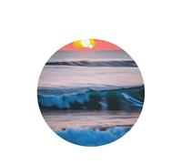 Ambientador de coche con estampado de olas de mar y atardecer con estampado de olas del océano, 10 hojas colgantes perfumadas para coche