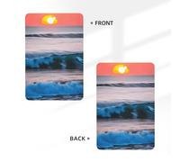 Ambientador de coche con estampado de olas de mar y atardecer con estampado de olas del océano, 10 hojas colgantes perfumadas para coche