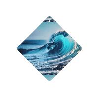 Ambientador de coche con estampado de olas oceánicas, 10 hojas perfumadas para colgar
