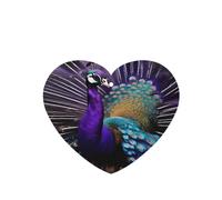 Ambientador de coche con estampado de pavo real morado, 10 hojas perfumadas para colgar