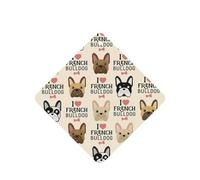 Ambientador de coche con estampado de perro francés, 10 hojas perfumadas para colgar