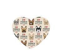 Ambientador de coche con estampado de perro francés, 10 hojas perfumadas para colgar