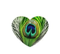 Ambientador de coche con estampado de plumas de pavo real verde, 10 hojas colgantes perfumadas para coche