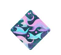 Ambientador de coche con estampado de sirena, color rosa pastel, 10 unidades, hojas colgantes perfumadas con cuerda para el hogar