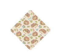 Ambientador de coche con estampado floral de erizos, 10 piezas, hojas aromáticas, accesorios para colgar en el coche con cuerdas para decoración