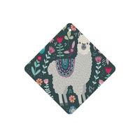 Ambientador de coche con estampado floral de llama, 10 unidades, hojas colgantes perfumadas con cuerda para el hogar