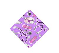 Ambientador de coche con estampado morado para enfermera, 10 unidades, hojas de ambientador con cuerda para coches y hogar