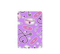 Ambientador de coche con estampado morado para enfermera, 10 unidades, hojas de ambientador con cuerda para coches y hogar
