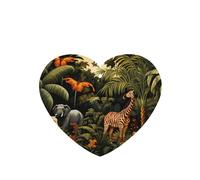 Ambientador de coche con forma de corazón con diseño de animales WZYWHJ en la selva tropical, 6 piezas