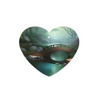 Ambientador de coche con forma de corazón con texto en inglés "WZYWHJ Little Bridge in the East", 6 piezas, para colgar