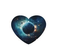 Ambientador de coche con forma de corazón WZYWHJ con diseño de planeta azul profundo, 6 piezas