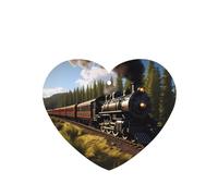 Ambientador de coche con forma de corazón WZYWHJ con diseño de tren de vapor, 6 piezas, tarjeta de fragancia para colgar