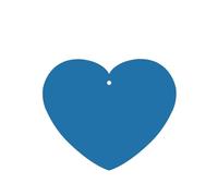 Ambientador de coche con forma de corazón WZYWHJ con estampado azul cielo, 6 piezas