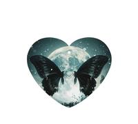 Ambientador de coche con forma de corazón WZYWHJ con estampado de mariposa negra grande, 6 piezas, tarjeta de fragancia para colgar