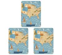 Ambientador de coche con forma de mapa de velero náutico, para colgar tarjetas perfumadas, lindas y grises, ambientadores de coche de larga duración, para mujeres y hombres, ambientador natural con