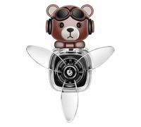Ambientador De Coche Con Hélice Giratoria - De Oso Piloto Con Fragancia Duradera, Difusor De Aromaterapia Para Salida De Aire En ABS | Accesorio Decorativo Automotriz Eliminador De Olores