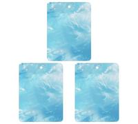 Ambientador de coche con imagen azul claro, 3 unidades, tarjetas perfumadas para colgar, lindo té, ambientadores de coche de larga duración, para mujeres y hombres, ambientador natural con cordón para