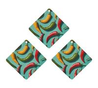 Ambientador de coche con imagen de chile, 3 unidades, tarjetas perfumadas para colgar, lindo té, ambientadores de coche de larga duración, para mujeres y hombres, ambientador natural con cordón