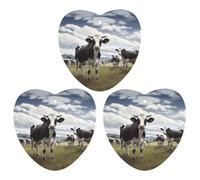 Ambientador de coche con imágenes de vaca de granja, 3 unidades, tarjetas perfumadas, lindas tarjetas perfumadas, color gris, de larga duración, aromas de coches nuevos para mujeres y hombres