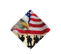 Ambientador de coche con impresión americana del Día de las Fuerzas Armadas, 10 hojas colgantes perfumadas para coche