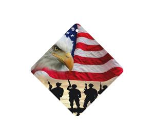 Ambientador de coche con impresión americana del Día de las Fuerzas Armadas, 10 hojas colgantes perfumadas para coche