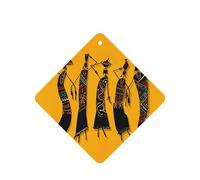 Ambientador de coche con impresión creativa de cultura africana, hojas colgantes perfumadas con cuerda, 10 unidades para el hogar