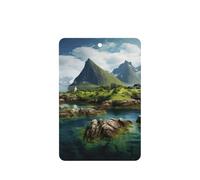 Ambientador de coche con impresión de las Islas Noruegas, 10 hojas perfumadas para colgar