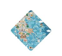 Ambientador de coche con impresión de mapa de Grecia, 10 hojas colgantes perfumadas para coche
