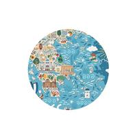 Ambientador de coche con impresión de mapa de Grecia, 10 hojas colgantes perfumadas para coche