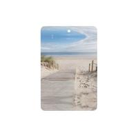 Ambientador de coche con impresión de paisaje de playa, 10 hojas colgantes perfumadas para coche