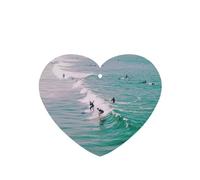 Ambientador de coche con impresión de surf de playa, 10 hojas perfumadas para colgar