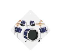 Ambientador de coche con impresión de tambor de jazz, 10 hojas perfumadas para colgar