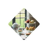 Ambientador de coche con impresión de té de la tarde, 10 unidades, hojas de ambientador con cuerda para coches y hogar